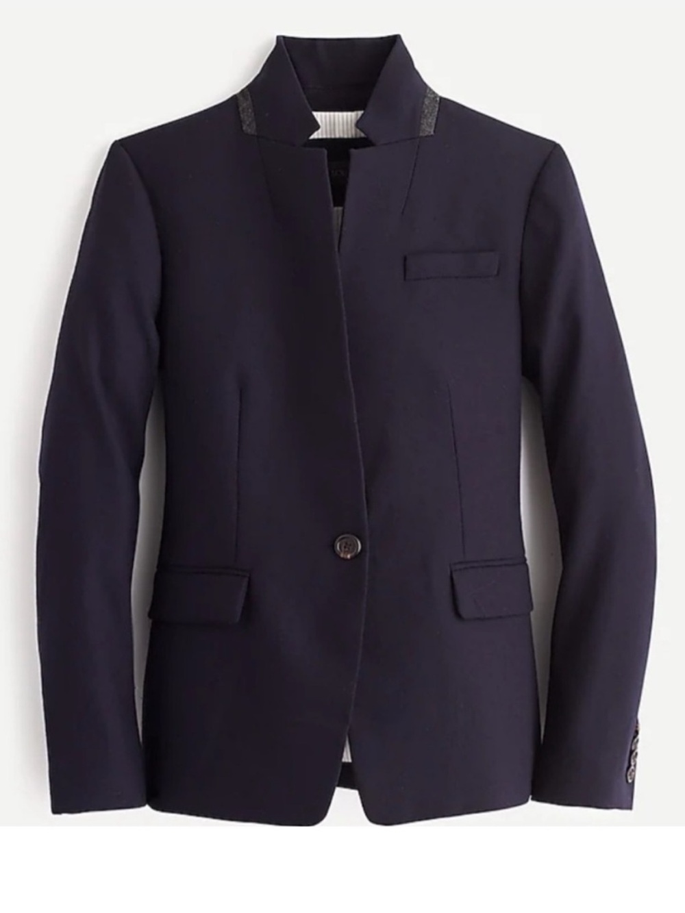 J. Crew Regent Blazer Jacket in Navy Blue Wool Size 16 - Picture 2 of 8